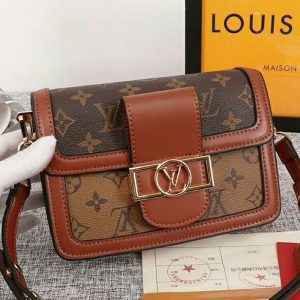 Replica Louis Vuitton Monogram Reverse Canvas Mini Dauphine Bag