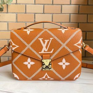 Replica Louis Vuitton Spring 2022 Monogram Empreinte Metis Handbag In Arizona Brown