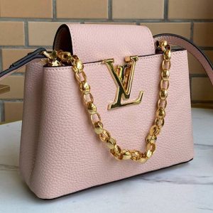 Replica Louis Vuitton Capucines Mini Chain Bag In Pink