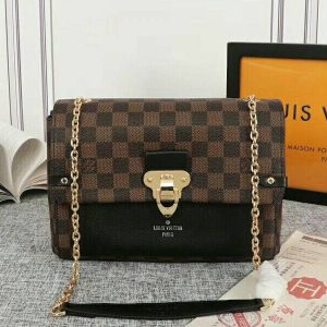 Replica Louis Vuitton Damier Ebene Canvas Vavin PM Bag In Black