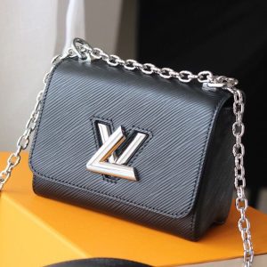 Replica Louis Vuitton Epi Leather Twist Mini Bag In Black