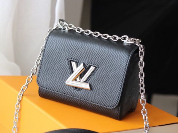 Replica Louis Vuitton Epi Leather Twist Mini Bag In Black