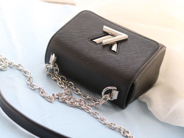 Replica Louis Vuitton Epi Leather Twist Mini Bag In Black - Image 3