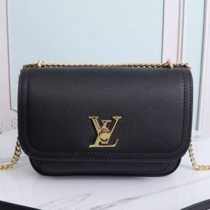 Replica Louis Vuitton Lockme Chain PM Bag In Black