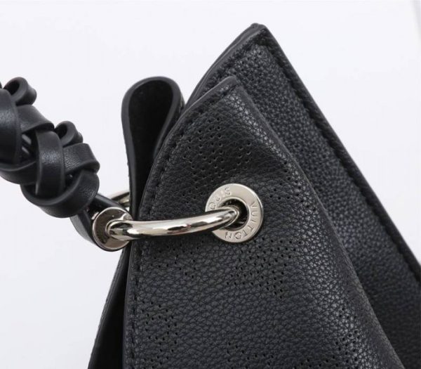 Replica Louis Vuitton Mahina Carmel Hobo In Black - Image 9