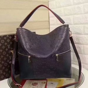 Replica Louis Vuitton Monogram Empreinte Melie Hobo In Navy Blue