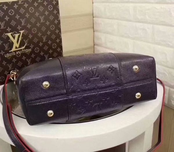 Replica Louis Vuitton Monogram Empreinte Melie Hobo In Navy Blue - Image 5