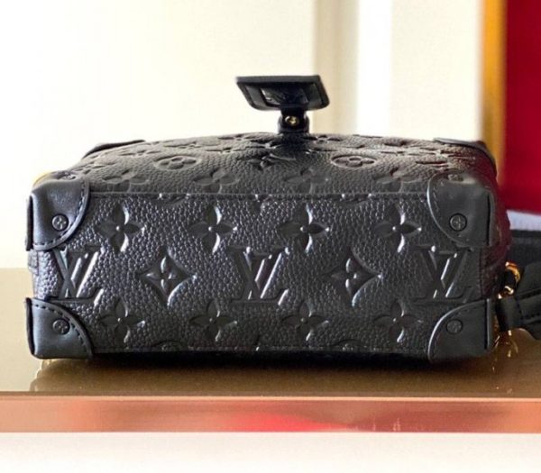 Replica Louis Vuitton Monogram Empreinte Petite Malle Souple Handbag In Black - Image 4
