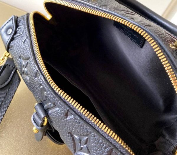 Replica Louis Vuitton Monogram Empreinte Petite Malle Souple Handbag In Black - Image 5