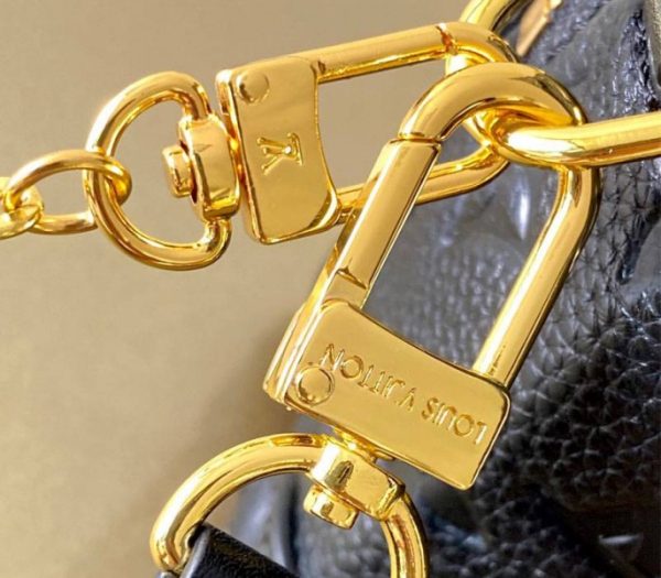 Replica Louis Vuitton Monogram Empreinte Petite Malle Souple Handbag In Black - Image 7