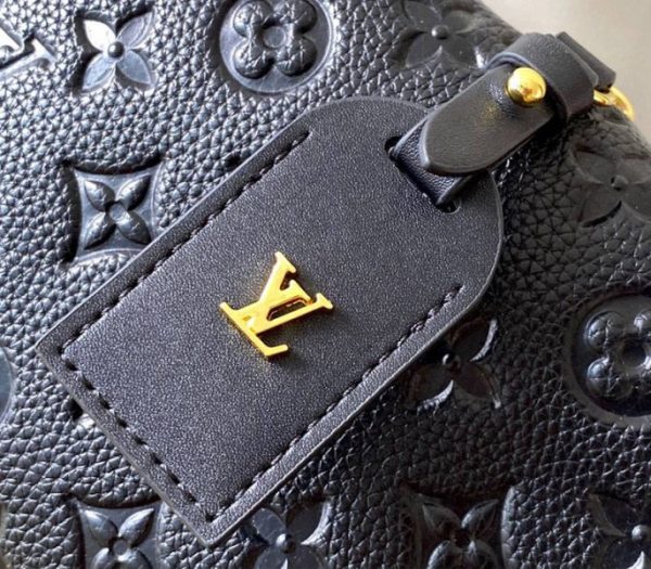 Replica Louis Vuitton Monogram Empreinte Petite Malle Souple Handbag In Black - Image 9