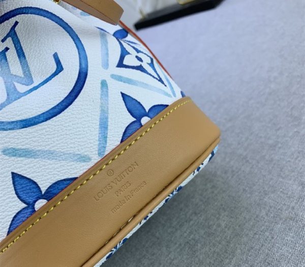 Replica Louis Vuitton LV By The Pool Monogram Tiles Canvas Nano Noe Bag In Lagoon Blue - Image 5