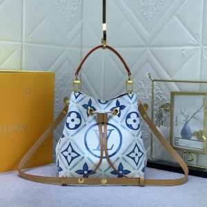 Replica Louis Vuitton LV By The Pool Monogram Tiles Canvas NeoNoe BB Bag In Lagoon Blue