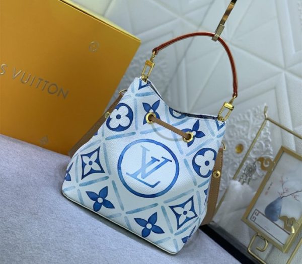Replica Louis Vuitton LV By The Pool Monogram Tiles Canvas NeoNoe BB Bag In Lagoon Blue - Image 3