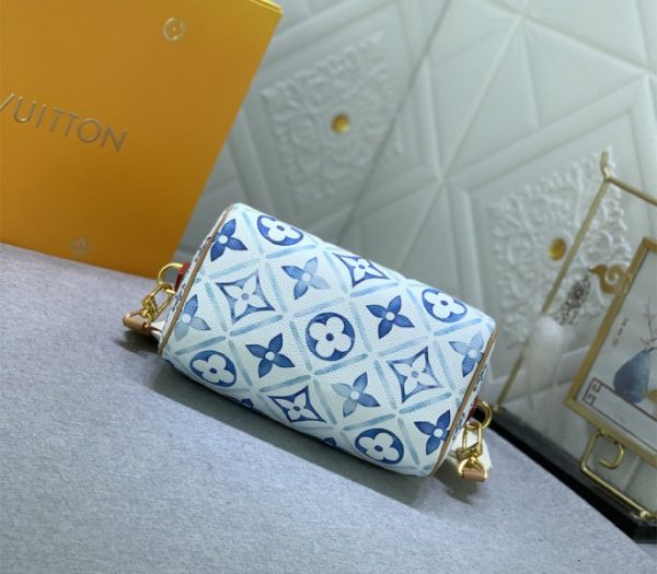 Replica Louis Vuitton LV By The Pool Monogram Tiles Canvas Speedy Bandouliere 20 Bag In Lagoon Blue - Image 5