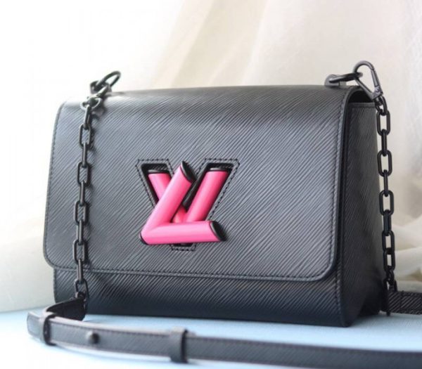 Replica Louis Vuitton Epi Leather Twist MM Bag With Black Vibrant Pink Twist Lock - Image 3