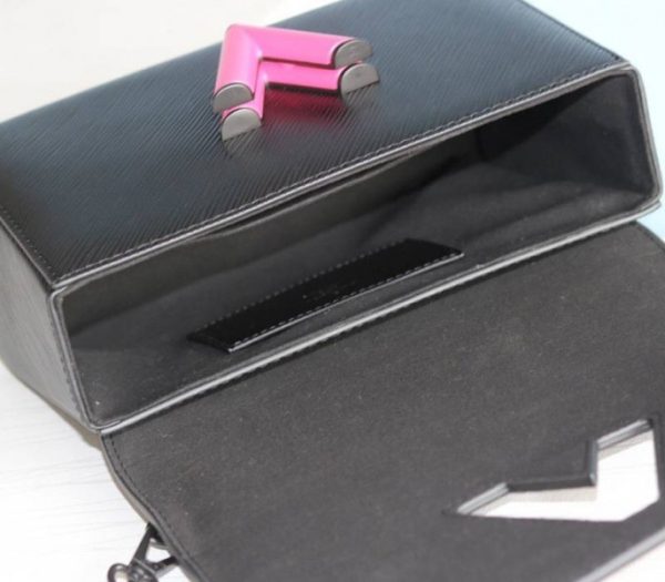 Replica Louis Vuitton Epi Leather Twist MM Bag With Black Vibrant Pink Twist Lock - Image 8