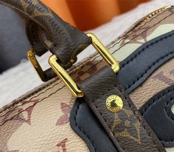 Replica Louis Vuitton J Hope X Keepall Bandouliere 25 Brown Travel Bag In Two Eyes Patches - Image 7