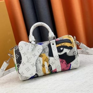 Replica Louis Vuitton J Hope X Keepall Bandouliere 25 Multicolor Travel Bag In Two Eyes Patches