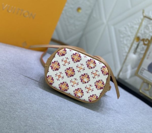 Replica Louis Vuitton LV By The Pool Monogram Tiles Canvas Nano Noe Bag In Coral - Image 4