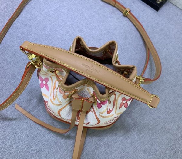 Replica Louis Vuitton LV By The Pool Monogram Tiles Canvas Nano Noe Bag In Coral - Image 6