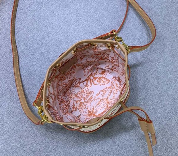 Replica Louis Vuitton LV By The Pool Monogram Tiles Canvas Nano Noe Bag In Coral - Image 8