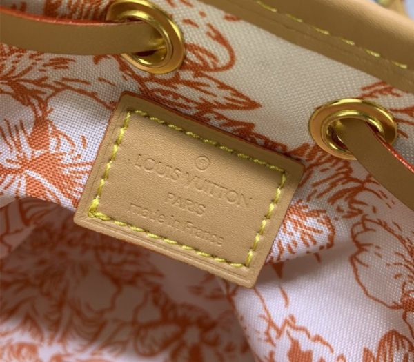 Replica Louis Vuitton LV By The Pool Monogram Tiles Canvas Nano Noe Bag In Coral - Image 9