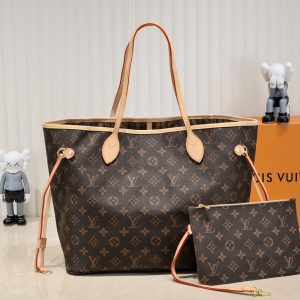 Replica Louis Vuitton Monogram Canvas Neverfull MM Tote In Beige