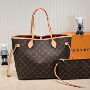 Replica Louis Vuitton Monogram Canvas Neverfull MM Tote In Peony Pink