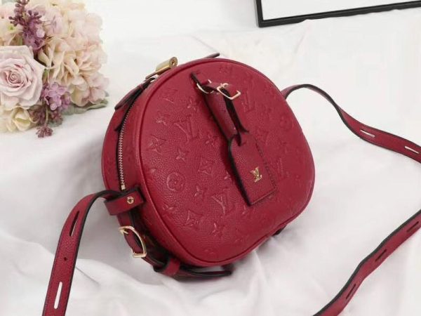 Replica Louis Vuitton Monogram Empreinte Boite Chapeau Souple MM Bag In Red - Image 2
