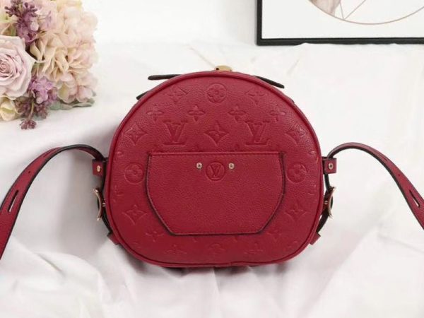 Replica Louis Vuitton Monogram Empreinte Boite Chapeau Souple MM Bag In Red - Image 3