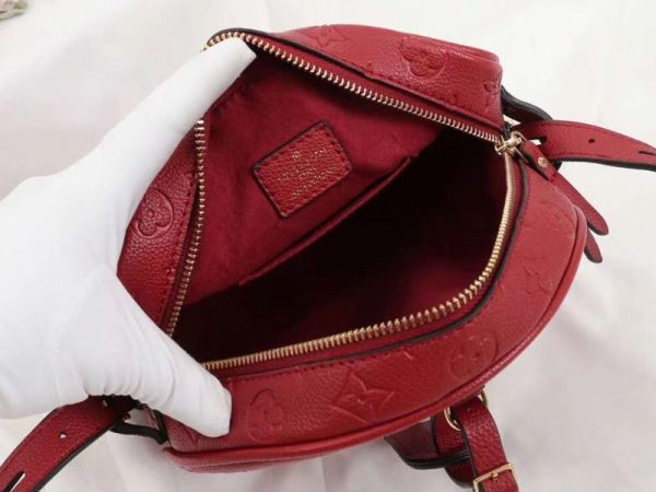 Replica Louis Vuitton Monogram Empreinte Boite Chapeau Souple MM Bag In Red - Image 5
