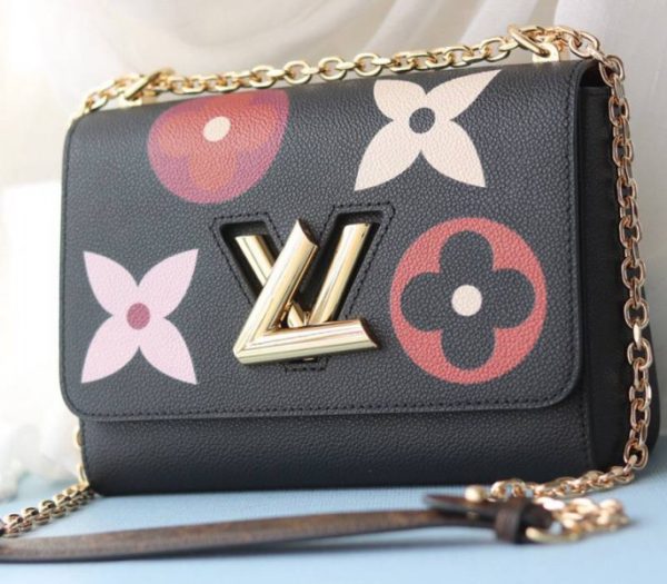 Replica Louis Vuitton Monogram Empreinte Bold Printed Pattern Twist MM Bag In Black - Image 2