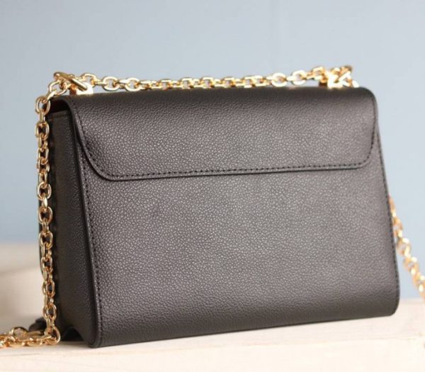 Replica Louis Vuitton Monogram Empreinte Bold Printed Pattern Twist MM Bag In Black - Image 5