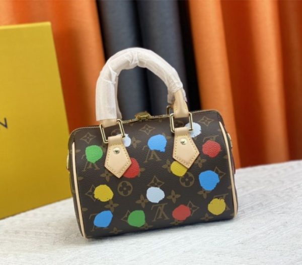 Replica Louis Vuitton X YK Monogram Canvas Speedy 20 Handbag With Textile Strap In Style 1 - Image 3