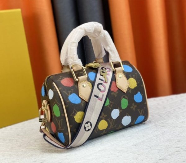 Replica Louis Vuitton X YK Monogram Canvas Speedy 20 Handbag With Textile Strap In Style 2 - Image 2