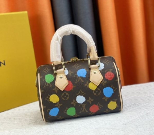 Replica Louis Vuitton X YK Monogram Canvas Speedy 20 Handbag With Textile Strap In Style 2 - Image 3