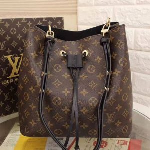 Replica Louis Vuitton Monogram Canvas NeoNoe MM Bag In Black