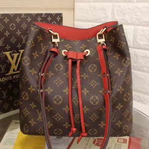 Replica Louis Vuitton Monogram Canvas NeoNoe MM Bag In Coquelicot