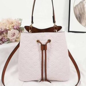 Replica Louis Vuitton Monogram Empreinte NeoNoe MM Bag In Cream