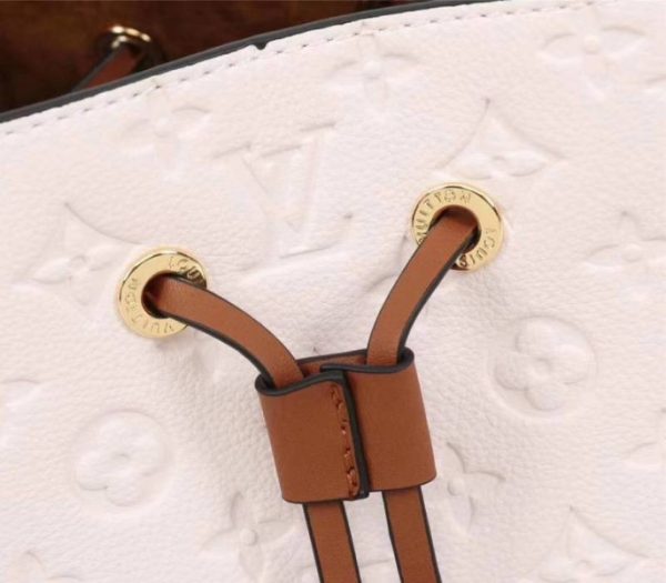 Replica Louis Vuitton Monogram Empreinte NeoNoe MM Bag In Cream - Image 6