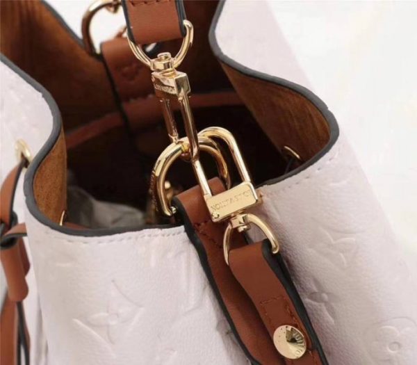 Replica Louis Vuitton Monogram Empreinte NeoNoe MM Bag In Cream - Image 7