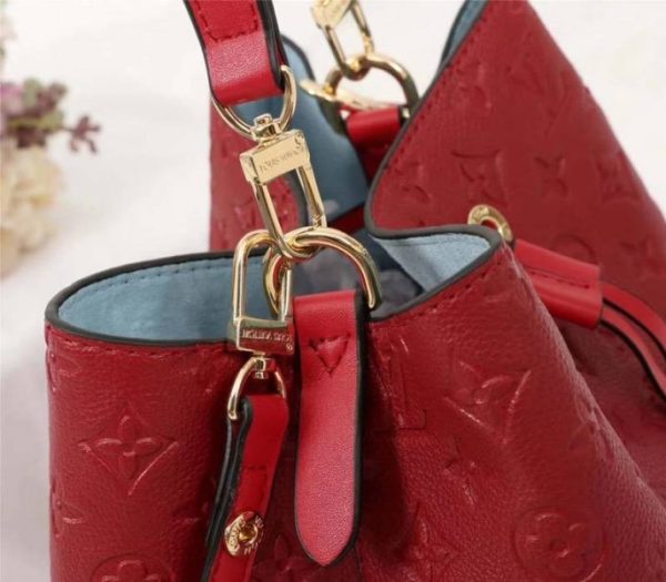 Replica Louis Vuitton Monogram Empreinte NeoNoe MM Bag In Red - Image 8