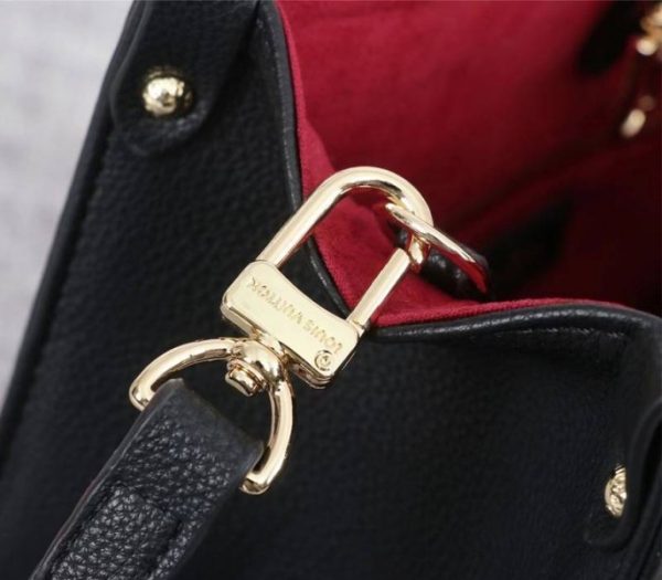 Replica Louis Vuitton Bicolor Monogram Empreinte Leather Onthego PM Bag In Black And Beige - Image 7