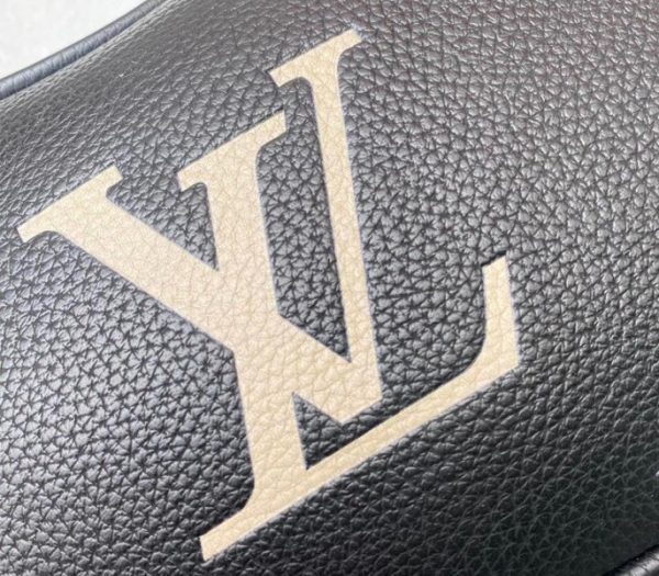 Replica Louis Vuitton Bicolor Monogram Empreinte Leather Bagatelle Mini Hobo In Black - Image 7