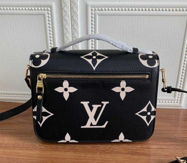 Replica Louis Vuitton Bicolor Monogram Empreinte Metis Bag In Black And Beige - Image 5