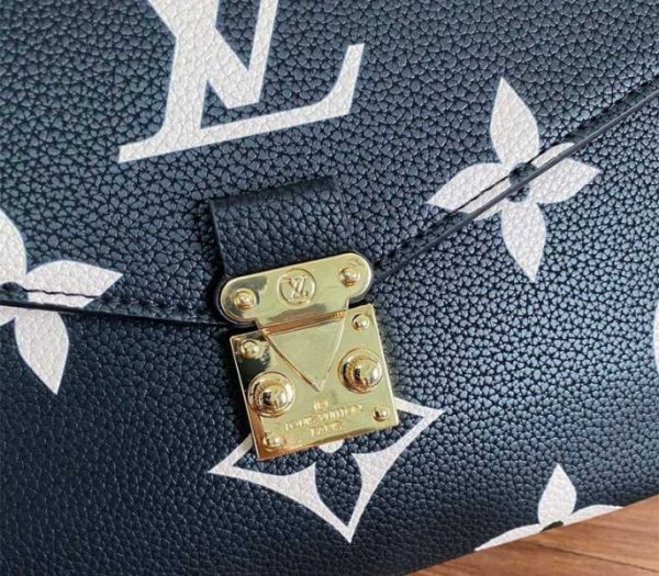 Replica Louis Vuitton Bicolor Monogram Empreinte Metis Bag In Black And Beige - Image 9