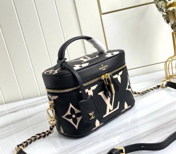 Replica Louis Vuitton Bicolor Monogram Empreinte Vanity PM Bag In Black And Beige - Image 2