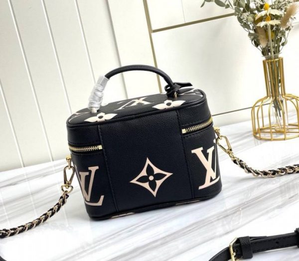 Replica Louis Vuitton Bicolor Monogram Empreinte Vanity PM Bag In Black And Beige - Image 3