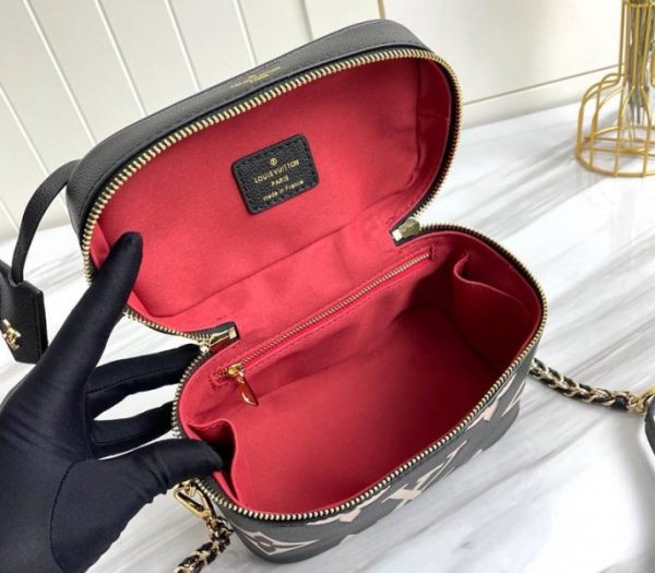 Replica Louis Vuitton Bicolor Monogram Empreinte Vanity PM Bag In Black And Beige - Image 7